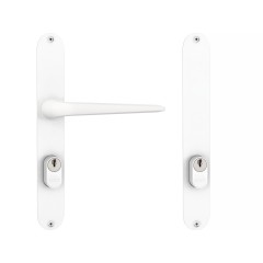 Fechadura 603/01 Buzios 74 Meia Macaneta Espelho Branco