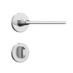 Fechadura Classic 40 3000 Roseta Redonda Banheiro Inox