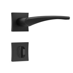 Fechadura Classic 55 3500 Roseta Quadrada Banheiro Black
