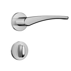 Fechadura Classic 55 3500 Roseta Redonda Banheiro Inox Escovado