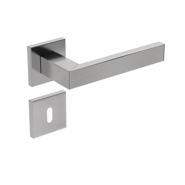 Fechadura 813/IX60 Roseta Quadrada 1 Interna Inox Escovado