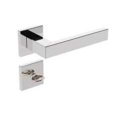 Fechadura 823/IX60 Roseta Quadrada 1 Banheiro Inox