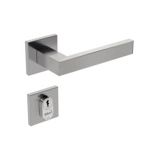 Fechadura 1601/IX60 Roseta Quadrada 2 Externa Inox Escovado