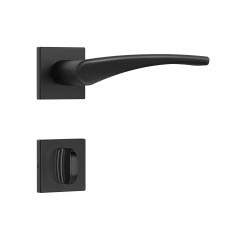 Fechadura Classic 40 3500 Roseta Quadrada Banheiro Black