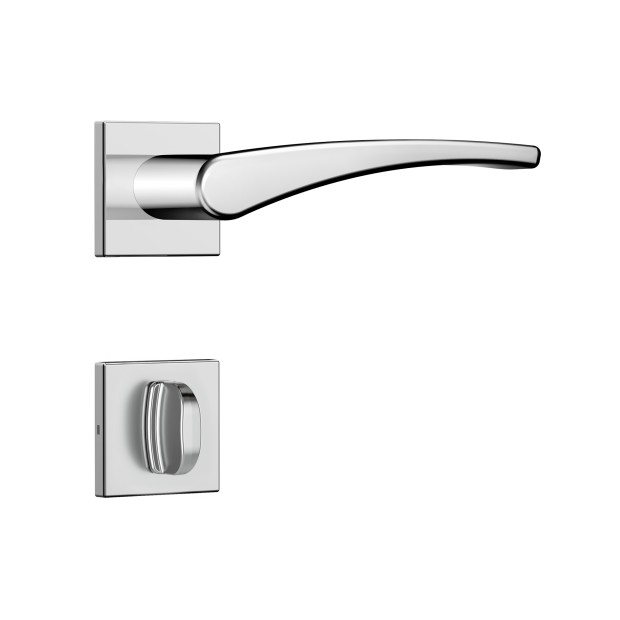 Fechadura Classic 40 3500 Roseta Quadrada Banheiro Inox