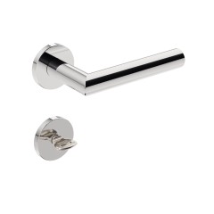 Fechadura 823/IX410 Roseta Redonda Banheiro Inox