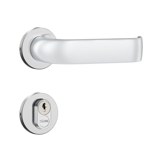 Fechadura 1601/39 T/Red Roseta Redonda Inox
