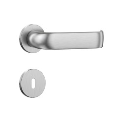 Fechadura 1610/39 T/Red Roseta Redonda Inox Escovado