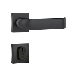 Fechadura Classic 40 3900 Roseta Quadrada Banheiro Black