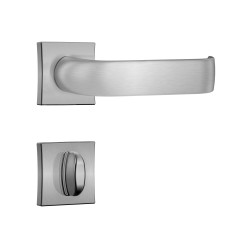 Fechadura Classic 40 3900 Roseta Quadrada Banheiro Inox Escovado