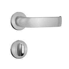 Fechadura Classic 40 3900 Roseta Redonda Banheiro Inox Escovado