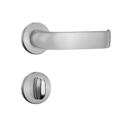 Fechadura Classic 55mm 3900 Roseta Redonda Banheiro Inox Escovado