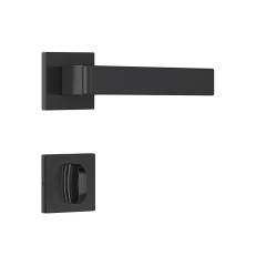 Fechadura Classic 40 3800 Roseta Quadrada Banheiro Black