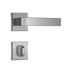 Fechadura Classic 40 3800 Roseta Quadrada Banheiro Inox Escovado