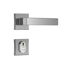 Fechadura Classic 55mm 3800 Roseta Quadrada Externa Cromo Escovado