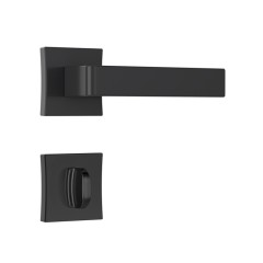 Fechadura Classic 55 3800 Roseta Quadrada Banheiro Black