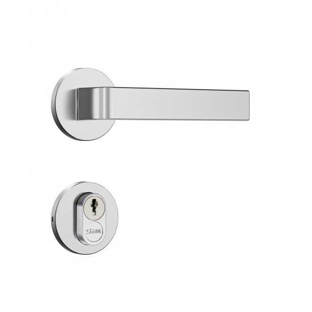 Fechadura Classic 55mm 3800 Roseta Redonda Externa Inox