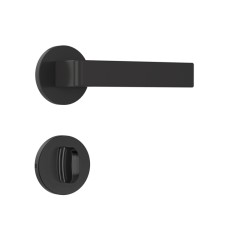 Fechadura Classic 55 3800 Roseta Redonda Banheiro Black