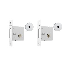 Fechadura 1004 Par Roseta Redonda Inox Enc