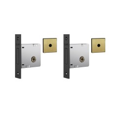 Fechadura 1004 Par Roseta Quadrada 1 Tetra Externa Oxidado E-Coat Enc