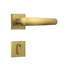 Fechadura Classic 3100 40mm Roseta Quadrada - Externa Dourado Escovado