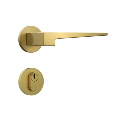 Fechadura Classic 3200 40mm Roseta Redonda - Externa Dourado Escovado