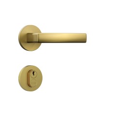 Fechadura Classic 3400 40mm Roseta Redonda - Externa Dourado Escovado
