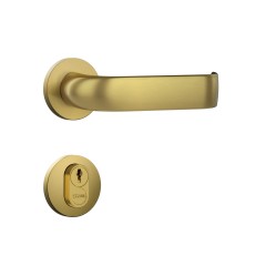 Fechadura Classic 3900 55mm Roseta Redonda - Externa Dourado Escovado