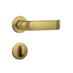 Fechadura Classic 3900 55mm Roseta Redonda - Banheiro Dourado Escovado