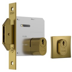 Fech. 1006 Ros. Quadrada Dourado Escovado