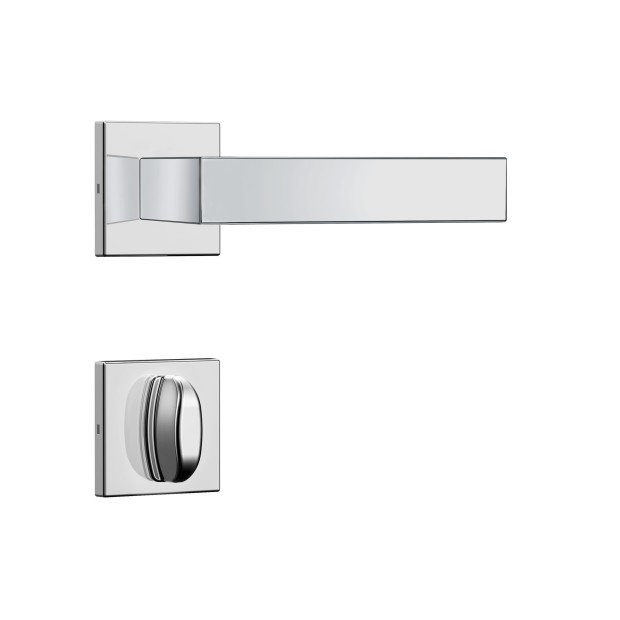 Fechadura 823/29i AISI 304 Roseta Quadrada 1 Banheiro Inox