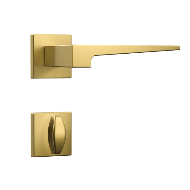 Fechadura Classic 40 3200 Roseta Quadrada Banheiro Gold