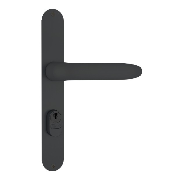 Fechadura 603/11 Buzios 74mm meio Macaneta Externa Preto Fosco